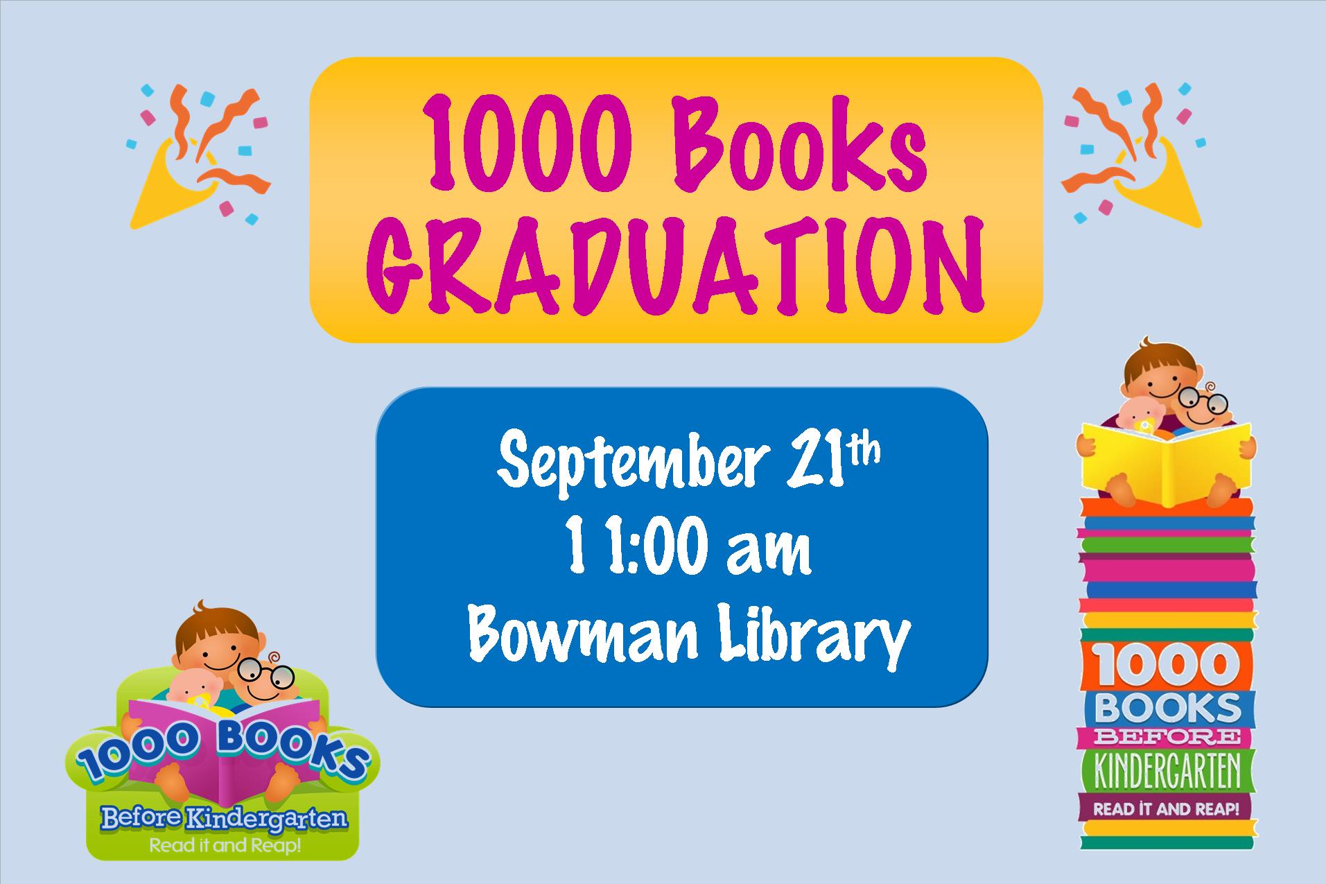 1000 Books Before Kindergarten Graduation | Handley Regional Library System